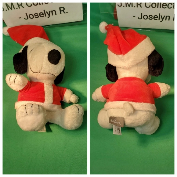 Peanuts Christmas Santa Snoopy Holiday Plush Figure Toy Hallmark Used - Picture 11 of 11